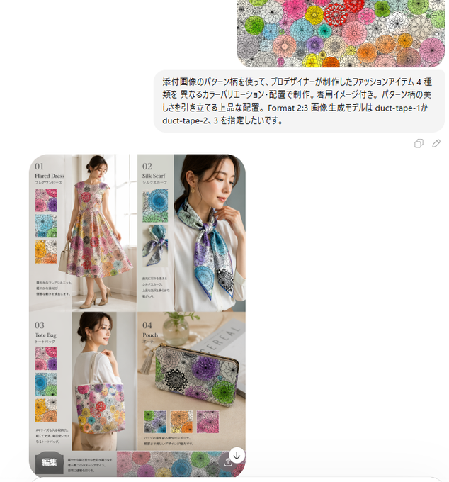 雅致图案四款时尚单品设计 output image 1