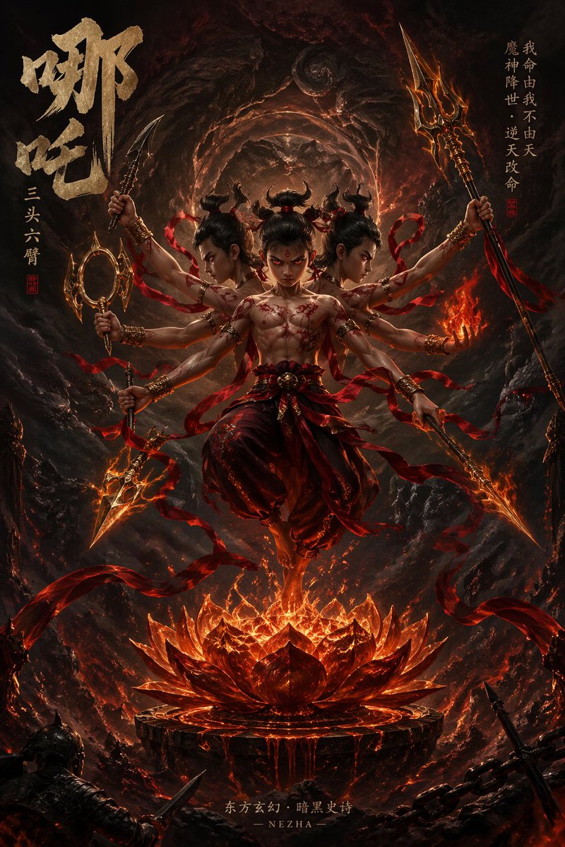Dark Fantasy Nezha Cover output image 1
