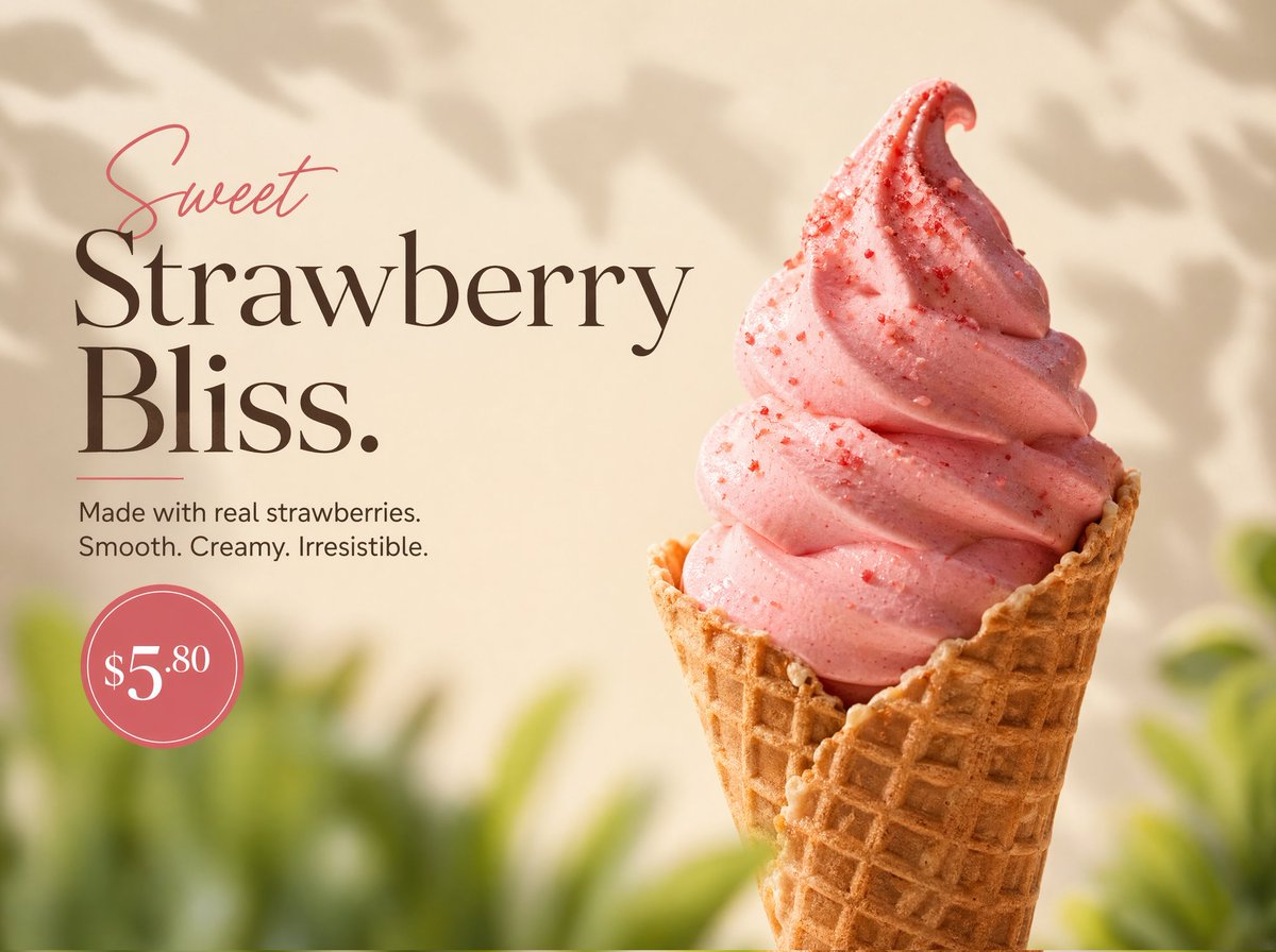 Strawberry Ice Cream Product Photo output image 1