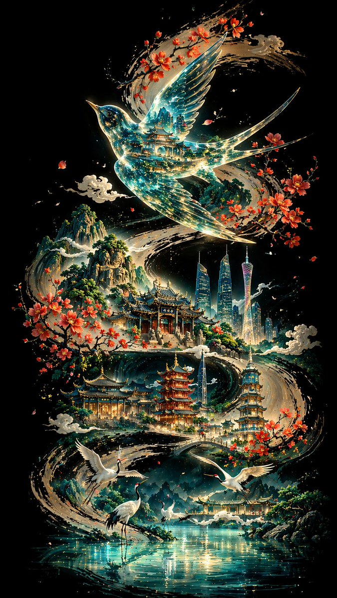 Guangzhou Ink-Curve Poster output image 1