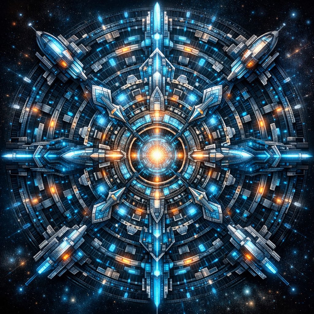 Futuristic Mandala Illustration output image 1
