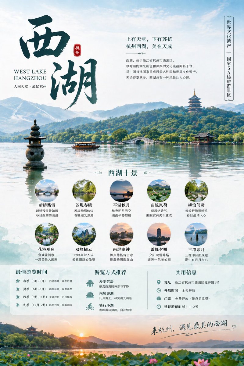 West Lake Travel Poster output image 1