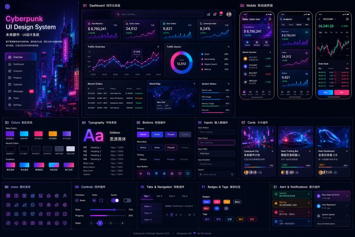 Cyberpunk Neon UI System output image 1