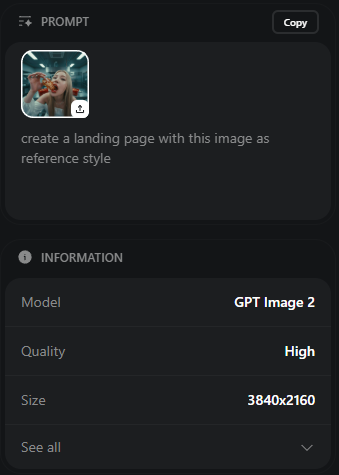 Style Reference Landing Page output image 1